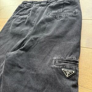 Prada 5 pocket denim pant washed black